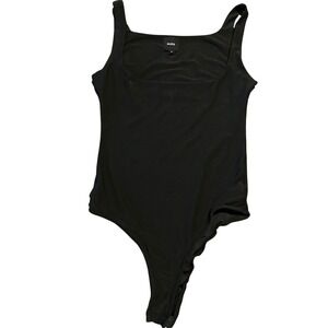 NUDE The‎ Brand Square Neck Knit Thong Bodysuit Size Small